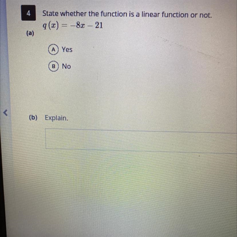 Is this a linear function?-example-1