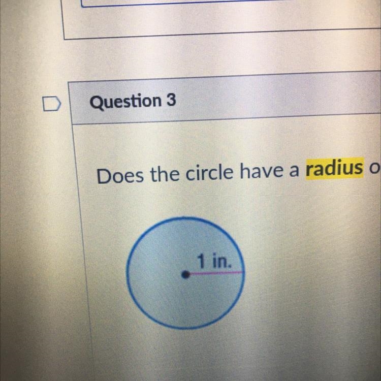 Please help! does the circle have a radius or diameter?-example-1