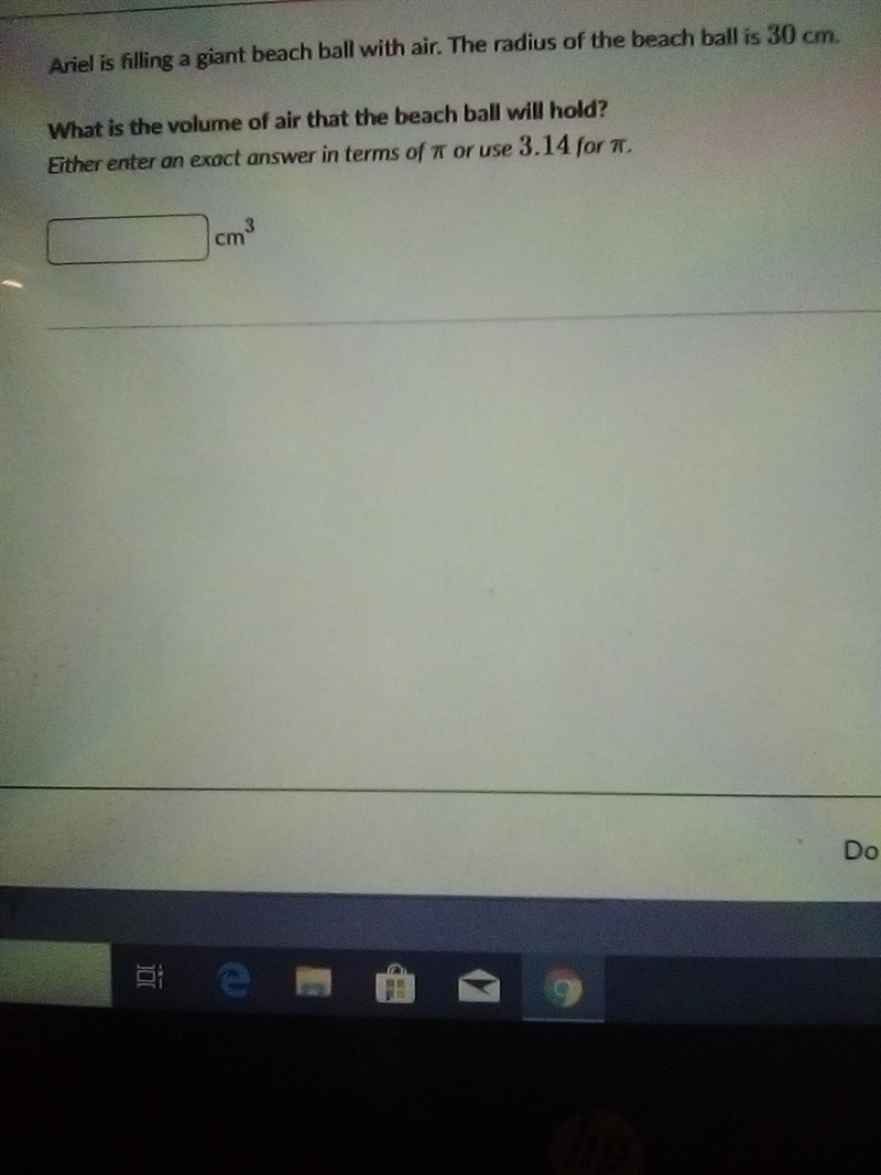 What is the volume of air that the beach ball will hold?-example-1