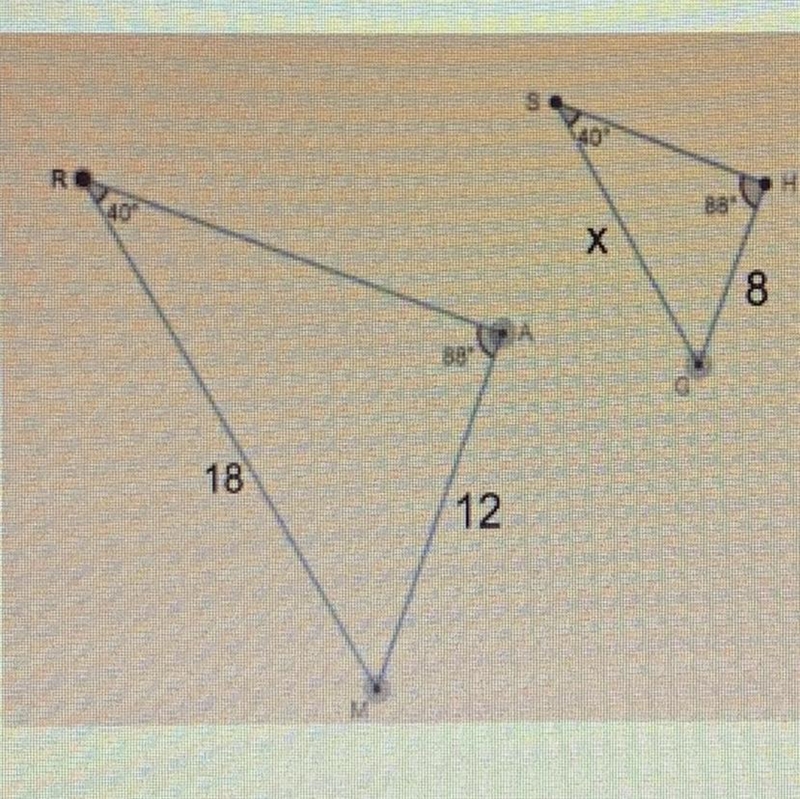 Solve for x if both sides are similar-example-1