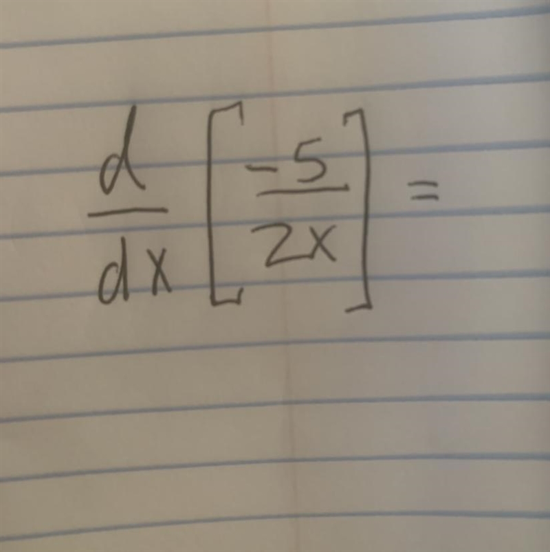 How would I solve this using derivative rules? I know the answer is 5/2x^2 but what-example-1