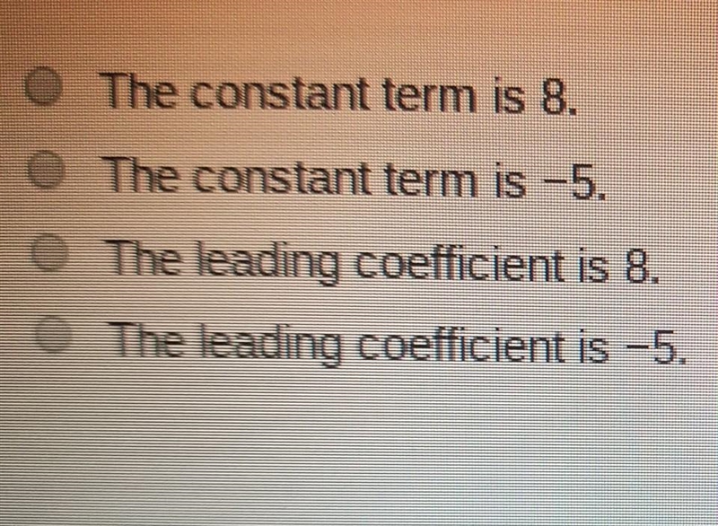 Which statement is true about the quadratic equation 8x2 – 5x + 3 = 0?​-example-1