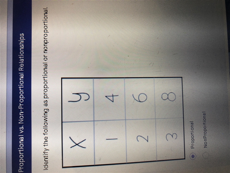 HELP! IS THIS PROPORTIONAL-example-1