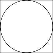 The figure shows a circle inscribed in a square. The area of the square is 144 square-example-1