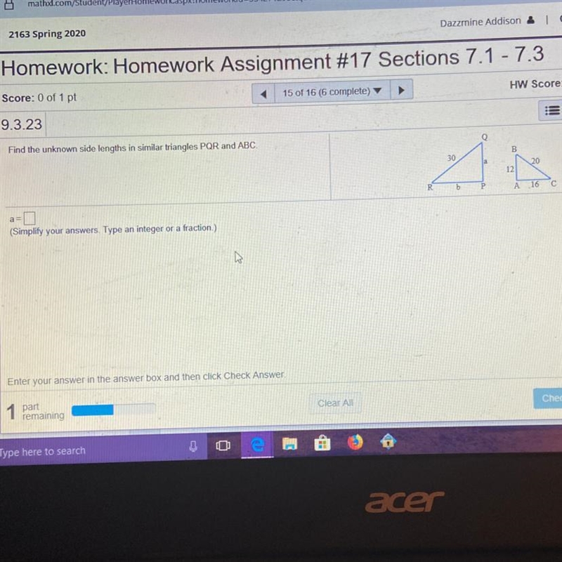 How do I find side a?-example-1