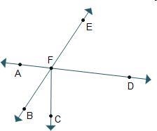 Which angle is a vertical angle with Angle EFD?-example-1