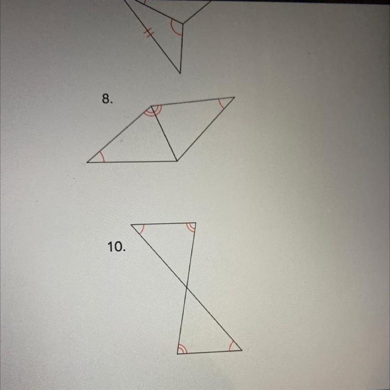 Questions 8 & 10 For each label the “Extra Congruency Information.” Options- none-example-1