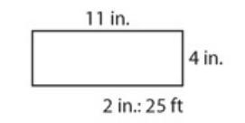 A scale drawing of a rectangular deck is shown below. What is the perimeter of the-example-1