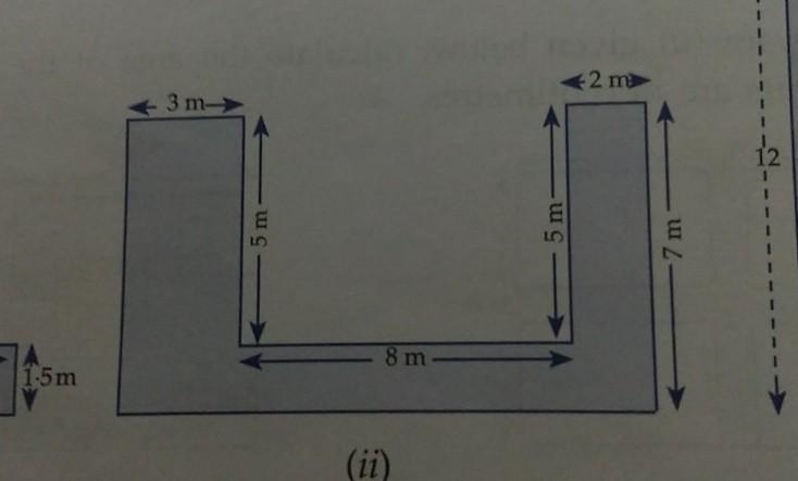 Find the perimeter and area of the figure 2 given below in which all corners are right-example-1