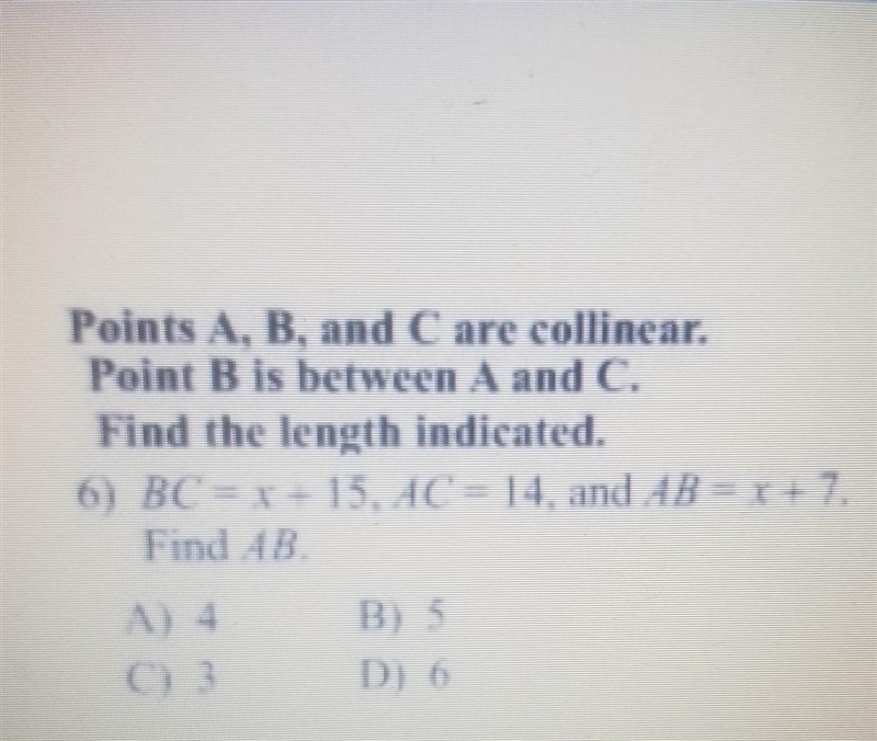 If you cannot see the pic: Points A,B, and C are collinear. Point B is between A and-example-1