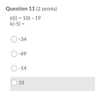 K(t) = 10t - 19 k(-5) =-example-1