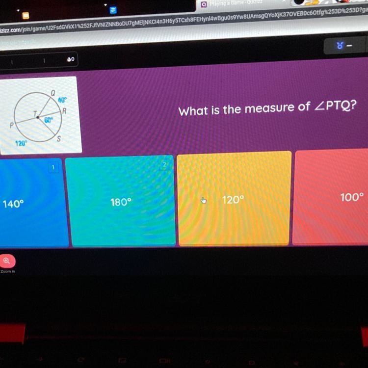 30 40 R P 60° What is the measure of ZPTQ? 120 S 140° 180° 120° 100°-example-1