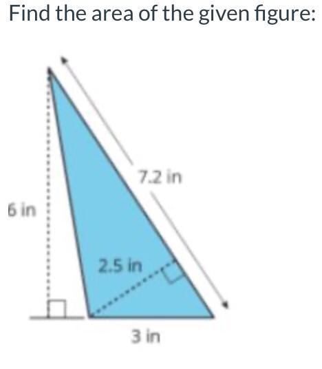 The question is Find the area.-example-1