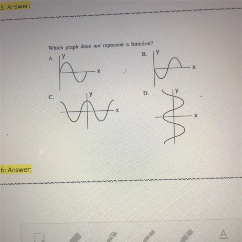 Which graph does not represent a function ?-example-1