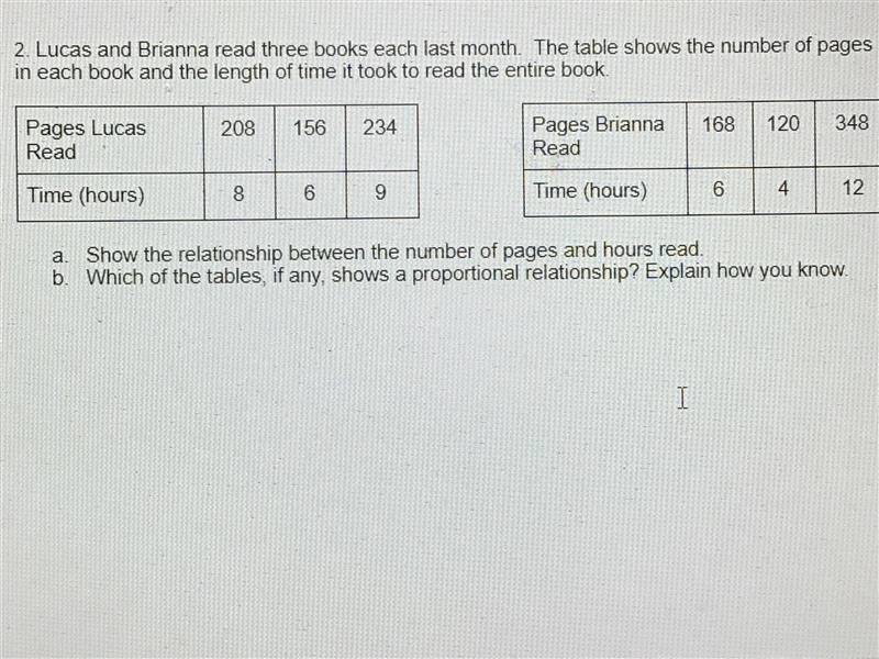 Which of the tables, if any, shows a proportional relationship? Explain how you know-example-1