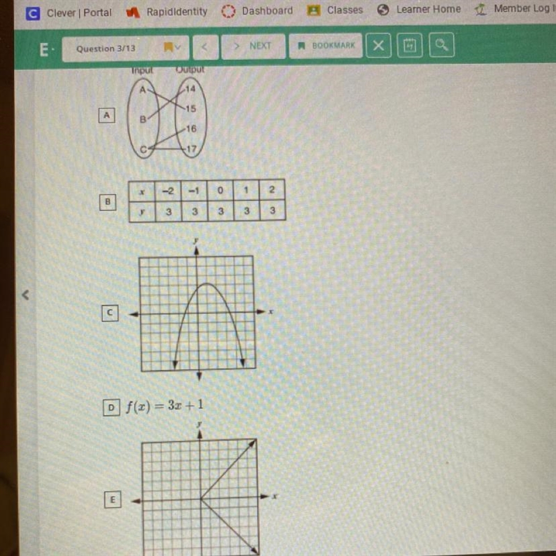 Which if the following relations represent functions?-example-1