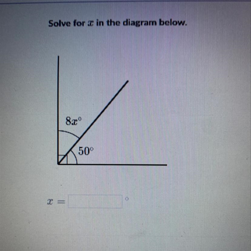 Dove for x in the diagram below.-example-1