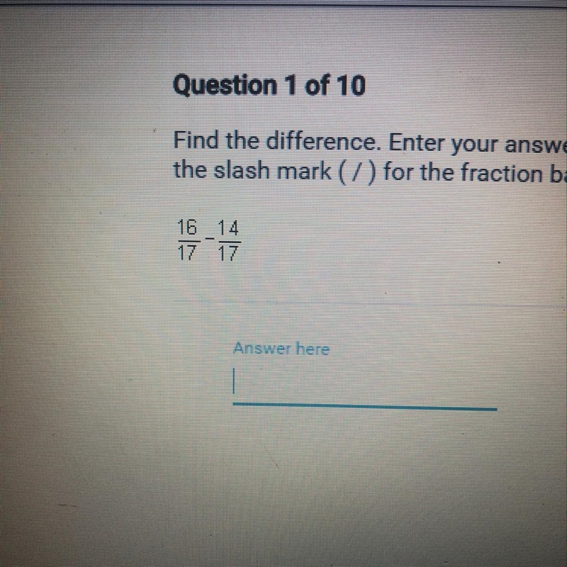 Find the difference. Enter your answer in the box below as a fraction, using the slash-example-1