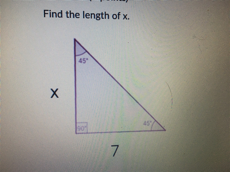 A=14 B=7 C=3.5 D=7 square root of 2-example-1