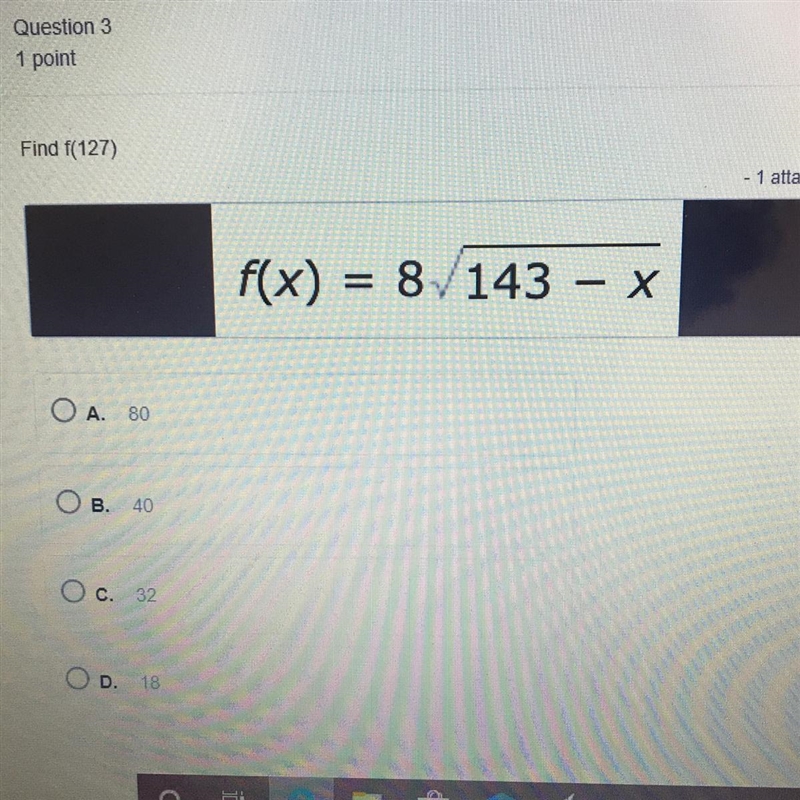 Find f(127) f(x) = 8 /143 – x-example-1