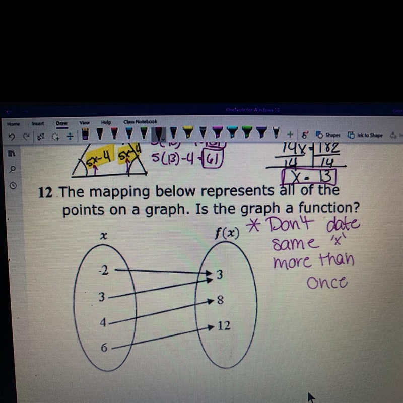 I need help plz The mapping below represents all of the points on a graph. Is the-example-1