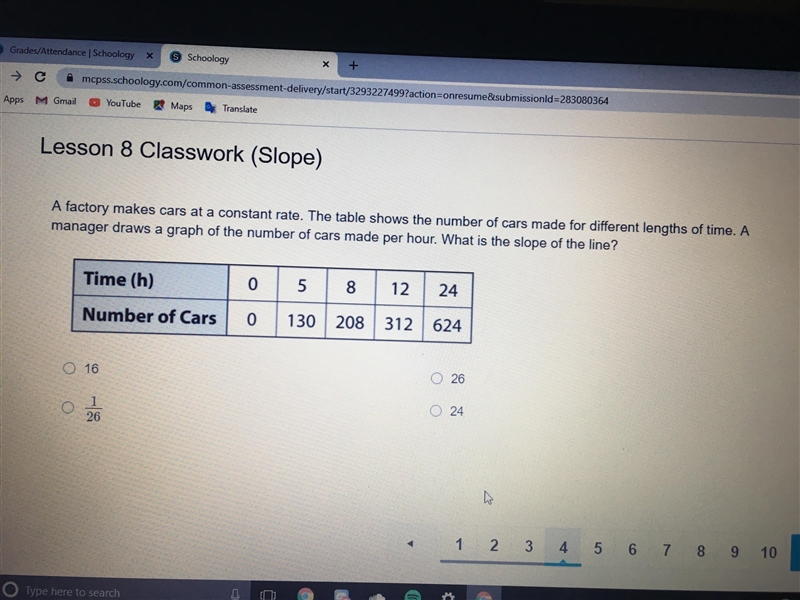 A factory makes cars at a constant rate. The table shows the number of car’s made-example-1