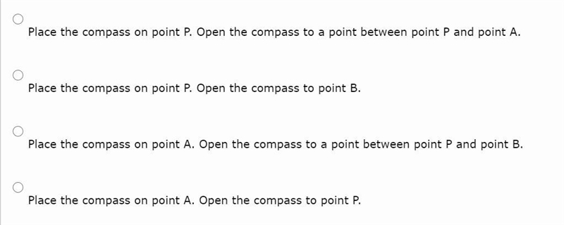 Look at the figure. Which step should be taken next to construct a line through point-example-2