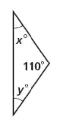 Solve for the missing variables. x= ? y= ?-example-1