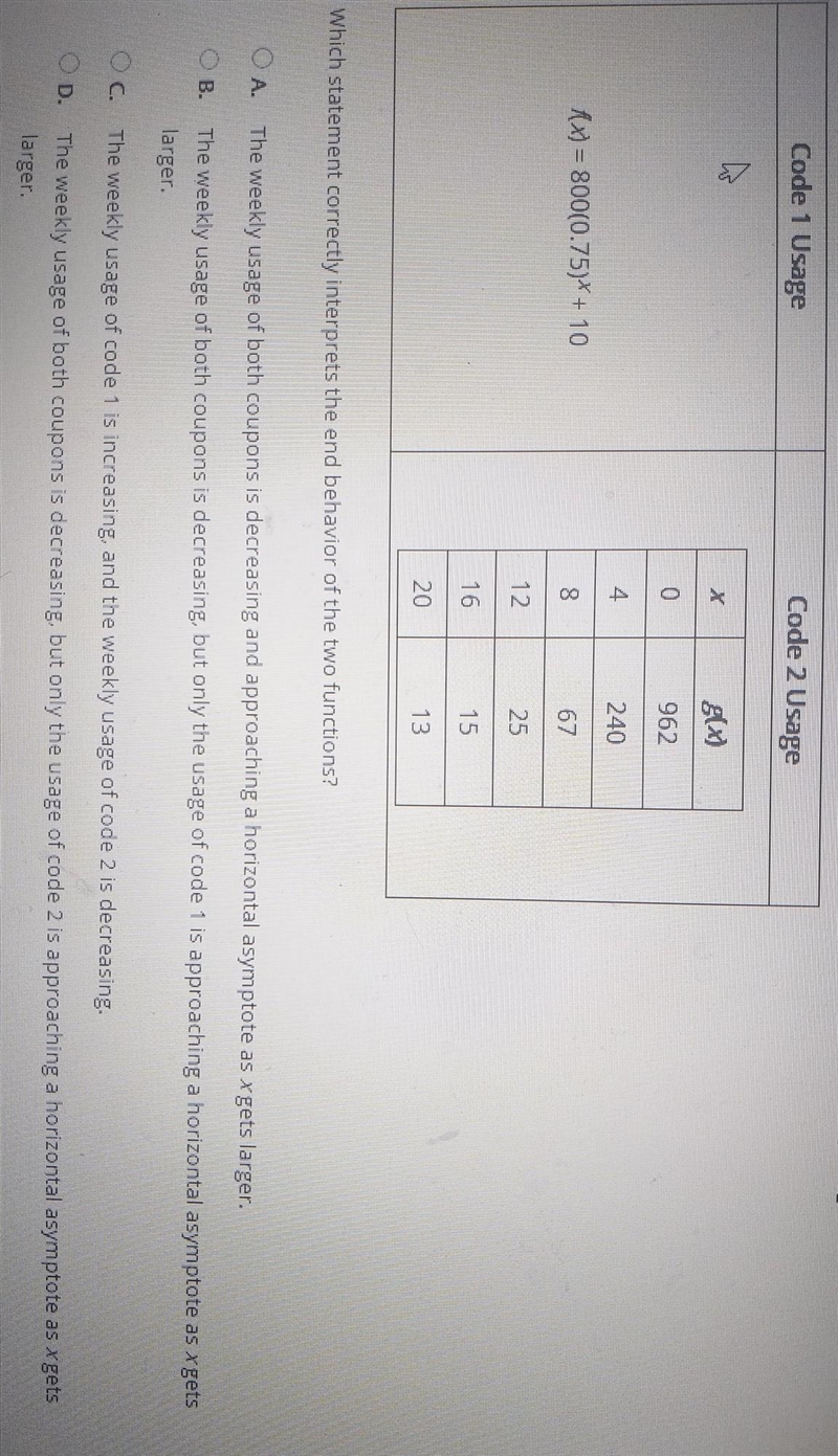 PLEASEEEE HELLLPPPP COMPARING EXPONENTIAL FUNCTIONS ...an online retailer developed-example-1