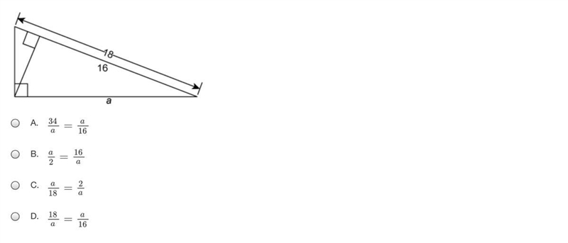 Which proportion can you use to find the value of a?-example-1