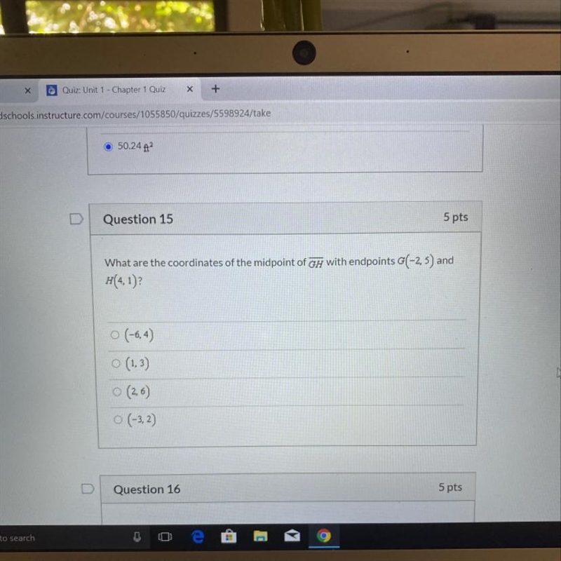 What are the coordinates of the midpoint of GH with endpoints (-2,5) and H(4,1)?-example-1