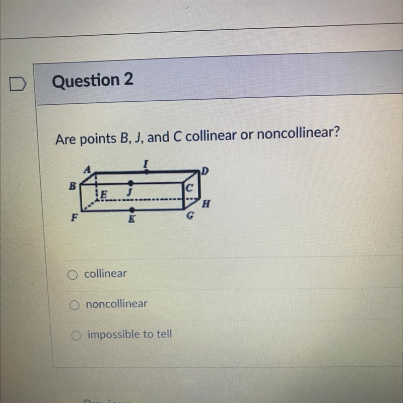 Are points B, J, and C collinear or noncollinear?-example-1