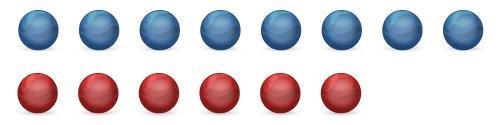 Find the equivalent ratios of blue marbles to total marbles. Select all that apply-example-1