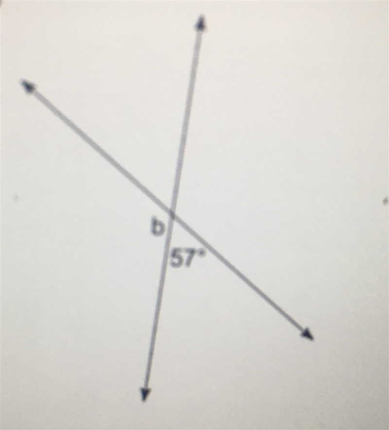 Find the measure of angle b. PLEAASE HELP!! The answer is 123. I need to show work-example-1