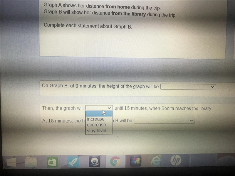 Bonita drove 8 miles from her home to the library, and then drove back. Graph A shows-example-4