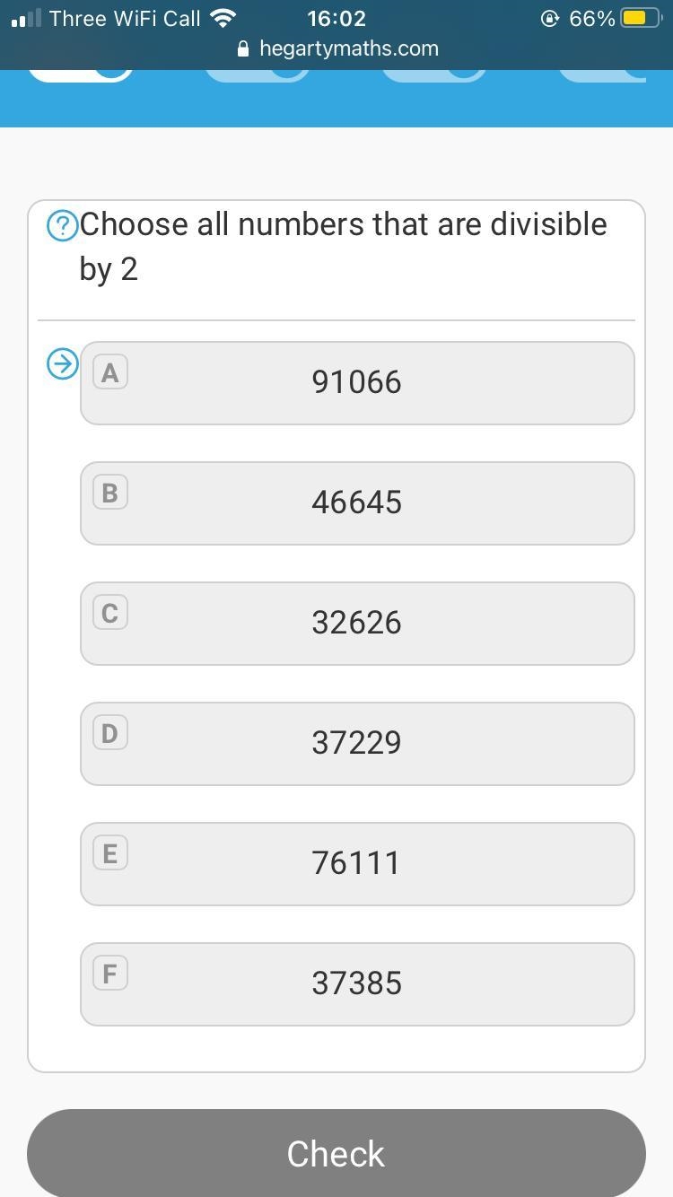 Choose all numbers that are divisible by 2-example-1