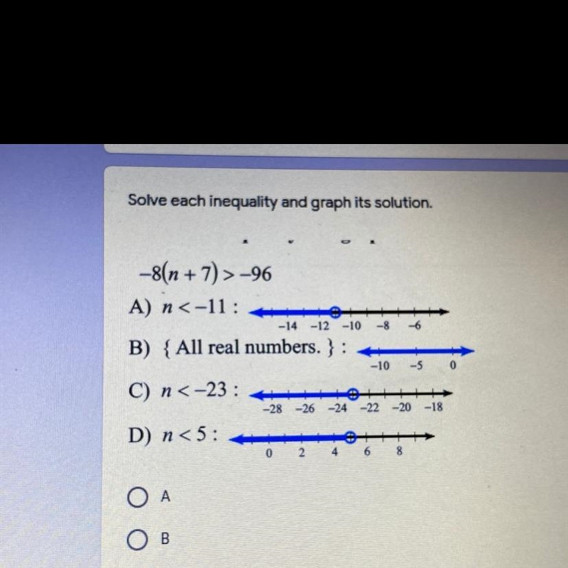 –8(n + 7) >-96??????????????-example-1