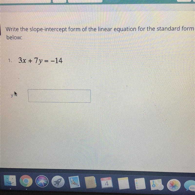 What is the slope intercept form.-example-1