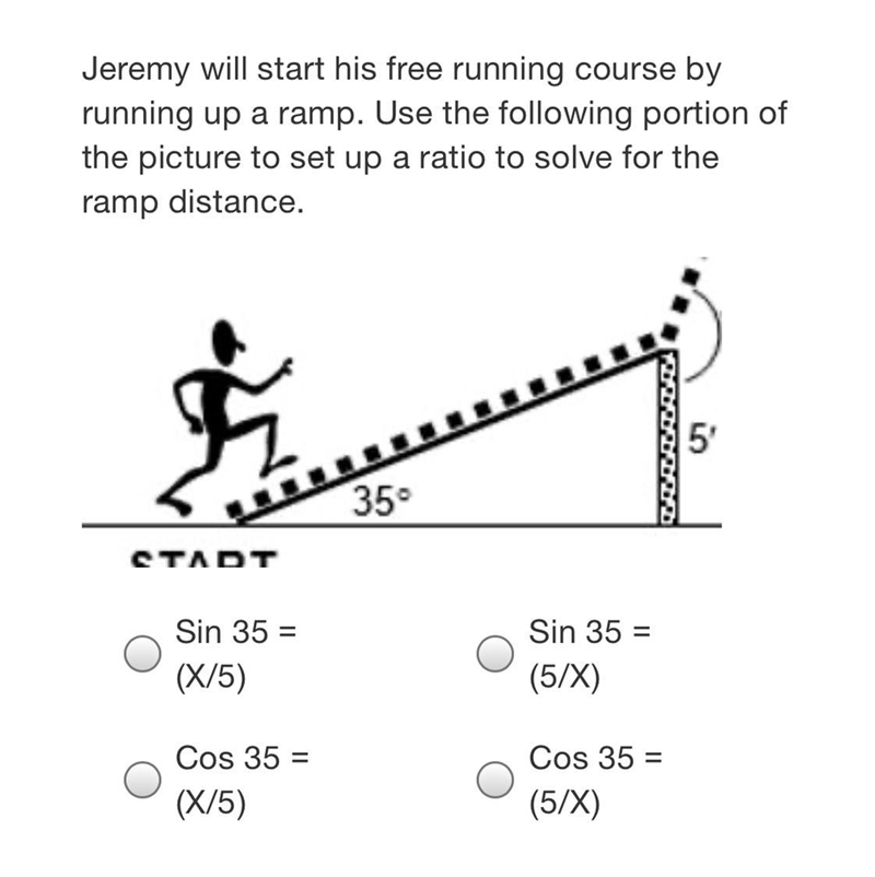 what is the distance of the ramp in feet? in the picture and please help answer the-example-1