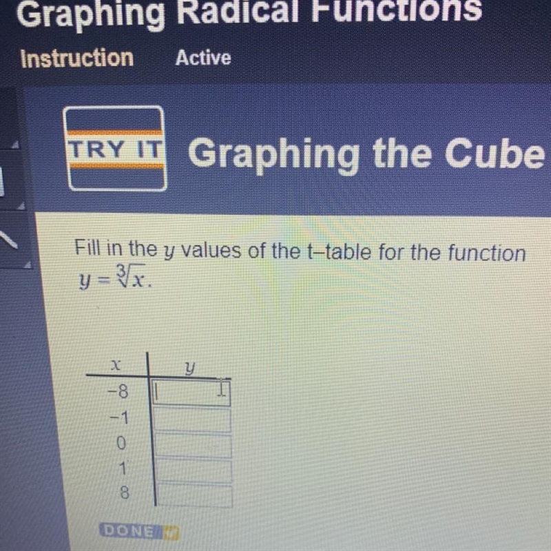 Fill in the y values of the t-table for the function 50!! Points-example-1