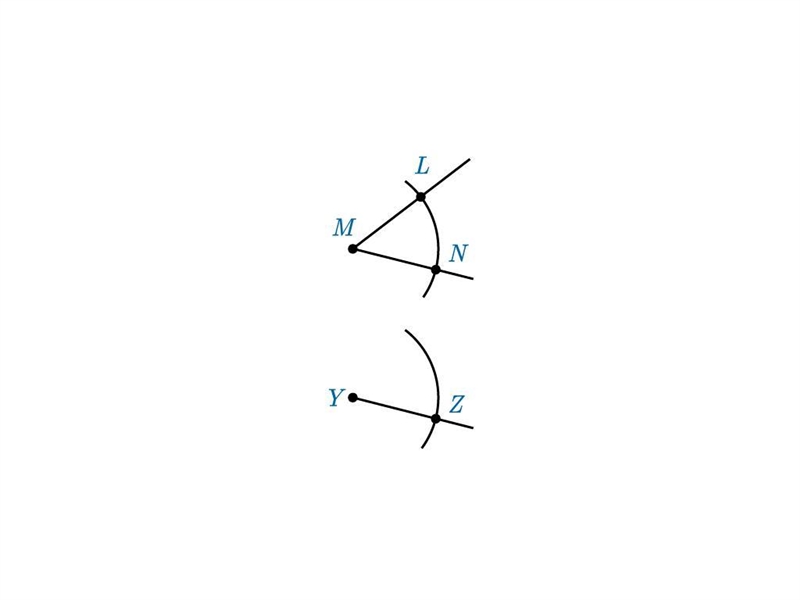 Jay is copying an angle. His work so far is shown below. Explain the importance of-example-1