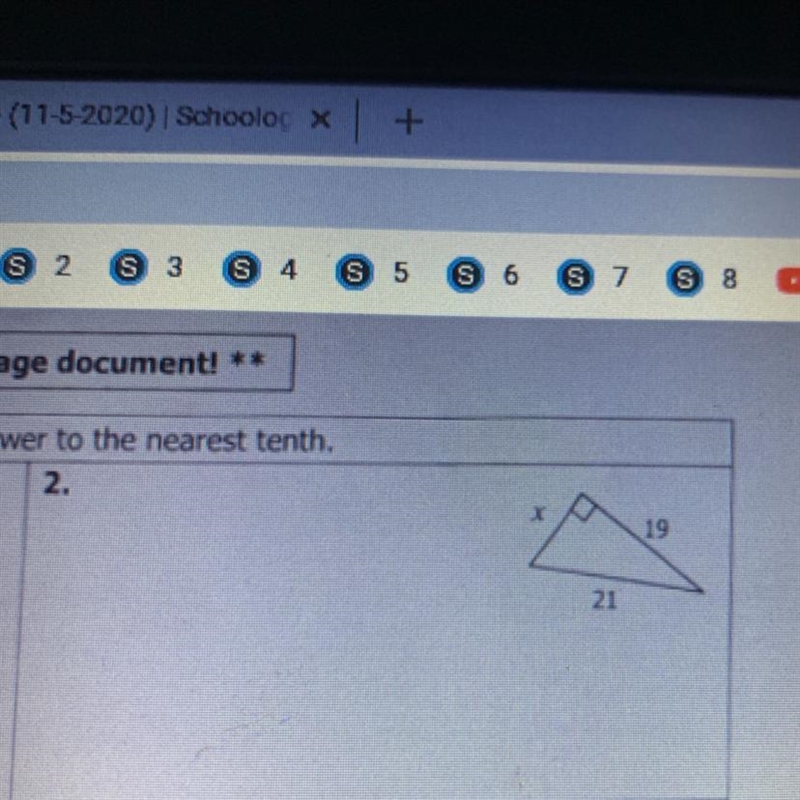 Find the value of x. Round your answer to the nearest tenth.-example-1