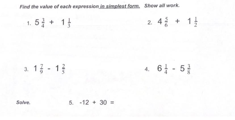 Find the value of each expression in simplest form. Show all work-example-1