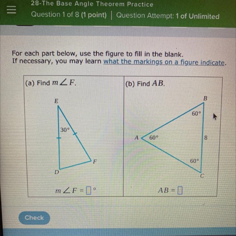 PLEASE HELP ME (a) Find m (b) Find AB-example-1