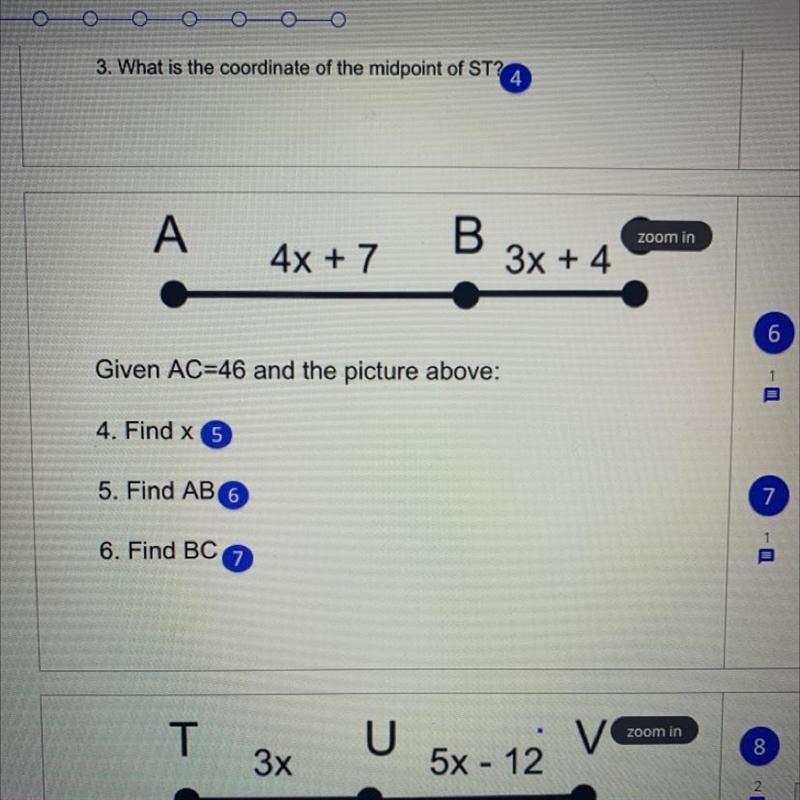 1. Find x 2 find ab 3.Find bc-example-1