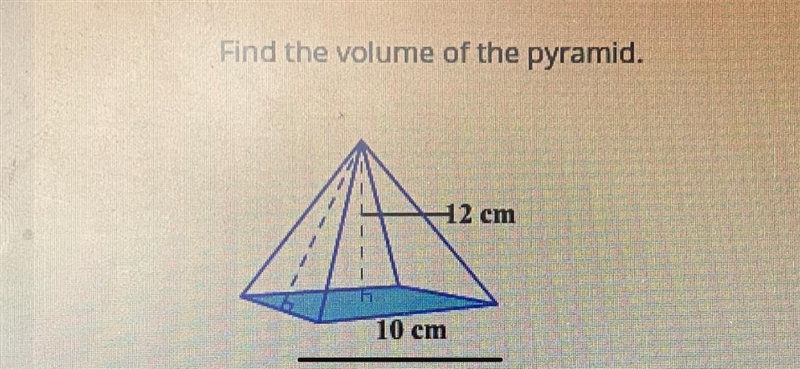 [Pic] Find the volume of the pyramid.-example-1