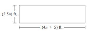 The dimensions, in feet, of a rectangle are represented by expressions, as shown in-example-1