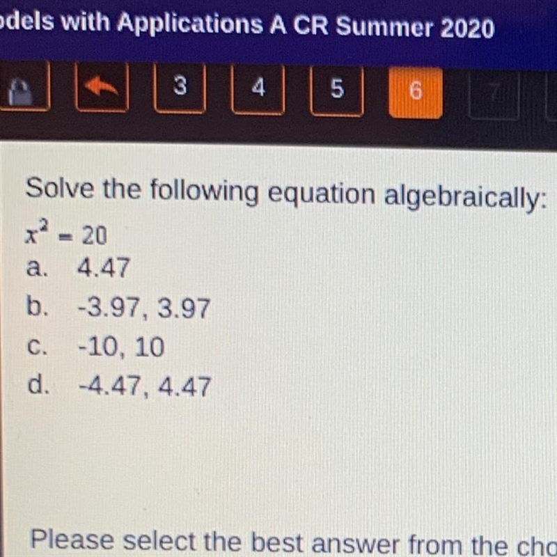 Solve the following equation algebraically-example-1