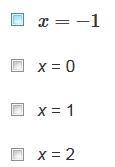 The table shows values for functions f(x) and g(x) . x f(x)=0.5x g(x)=−0.5x+1 −2 4 2 −1 2 32 0 1 1 1 12 12 2 14 0 What-example-2