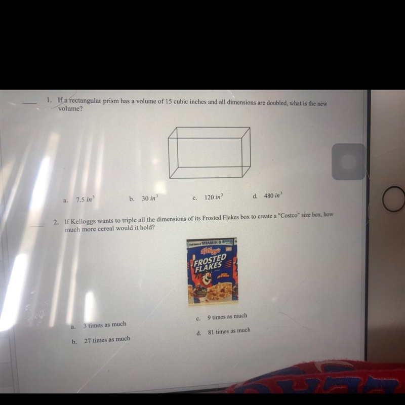 If a rectangular prism has a volume of 15 cubic inches and all dimensions are doubled-example-1